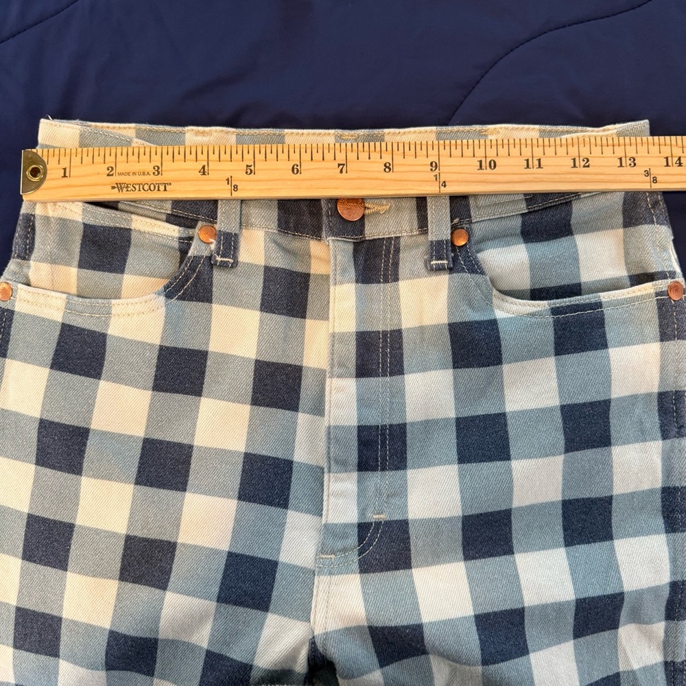 Wrangler Wrock 672 Gingham Cropped Jeans, Size 29, Great Condition! - Picture 11 of 15